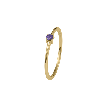 Jacques Lemans SE-R155H58 Damenring Ring Gr. 58 Sterlingsilber vergoldet mit Amethyst